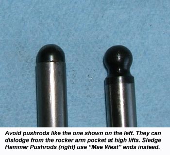 Comparison of Harley pushrod top ends
